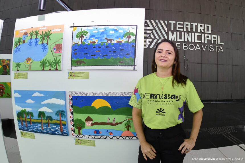 Exposição de arte encanta alunos de Boa Vista no Teatro Municipal