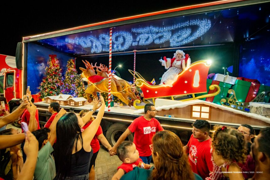 Caravana da Coca-Cola percorre pelos principais pontos turísticos e encanta famílias em Boa Vista