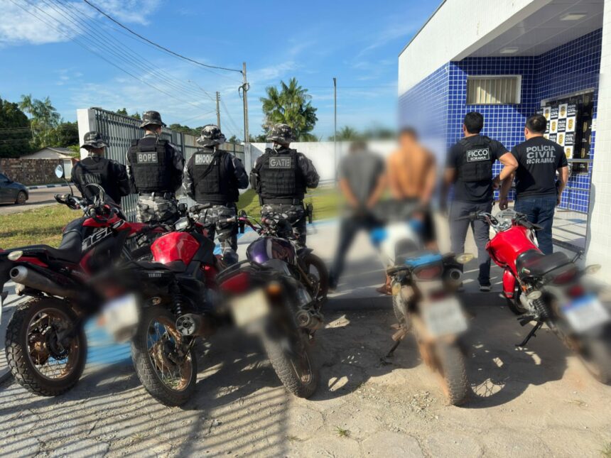 Dois irmãos são presos e dois adolescentes apreendidos por furto de cinco motocicletas em Rorainópolis