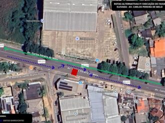 Trecho da Avenida Carlos Pereira de Melo é interditado para obra de faixa elevada