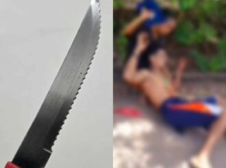 Esposa crava faca de serra na barriga de marido por ciúmes