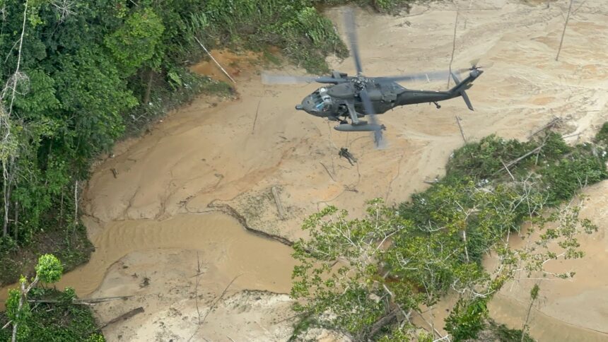 Operação Legionário: Forças Armadas apreendem meia tonelada de cassiterita, 2.600L de óleo diesel, um quadriciclo, cinco antenas Starlink, armas e munições
