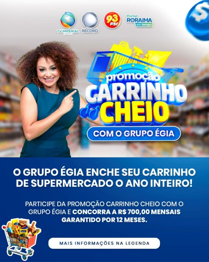 Promoção “Carrinho Cheio”: Grupo Égia vai sortear um ano de supermercado grátis