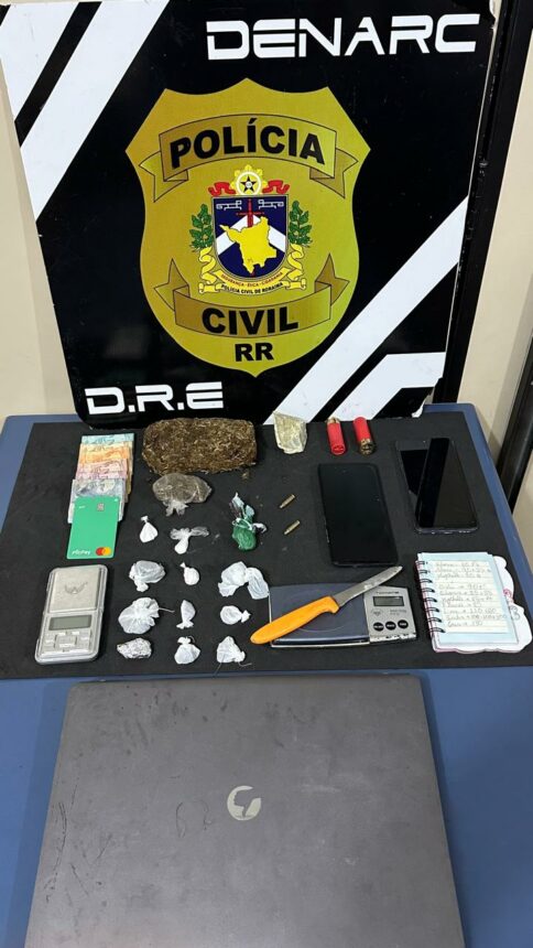 Duas pessoas são presas e uma adolescente apreendida por tráfico de drogas na zona Oeste de Boa Vista