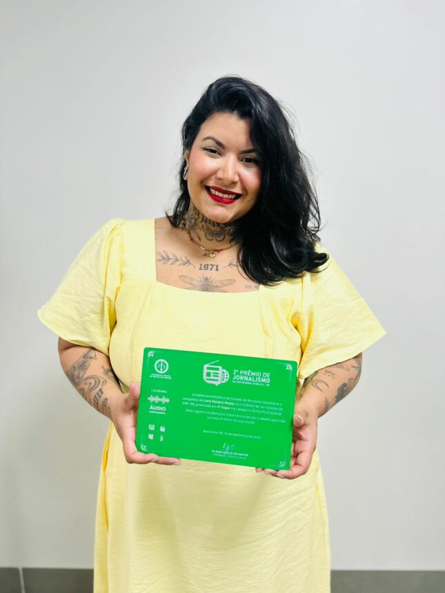 Jornalista do Grupo Égia conquista o 3º lugar em Prêmio de Jornalismo da DPE-RR