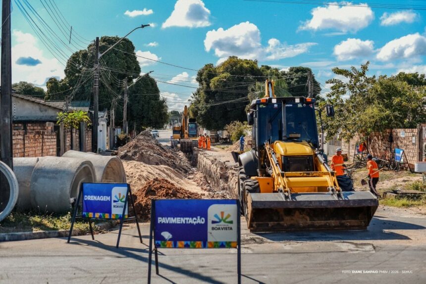 Prefeitura inicia obras para solucionar 43º ponto crítico de alagamento em Boa Vista