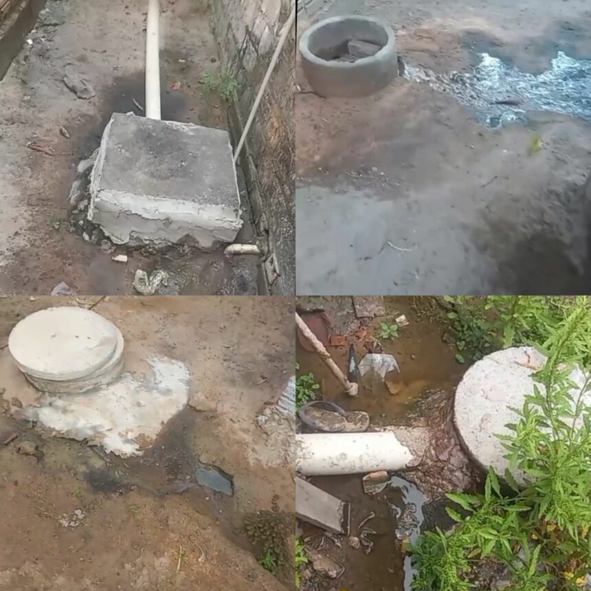 Esgoto da rua transborda em quintal de moradora há três meses e Caer não resolve o problema, aponta denúncia