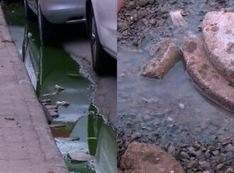 Comerciantes denunciam esgoto estourado na frente de seus estabelecimentos; problema acontece há quase um ano sem solução da Caer