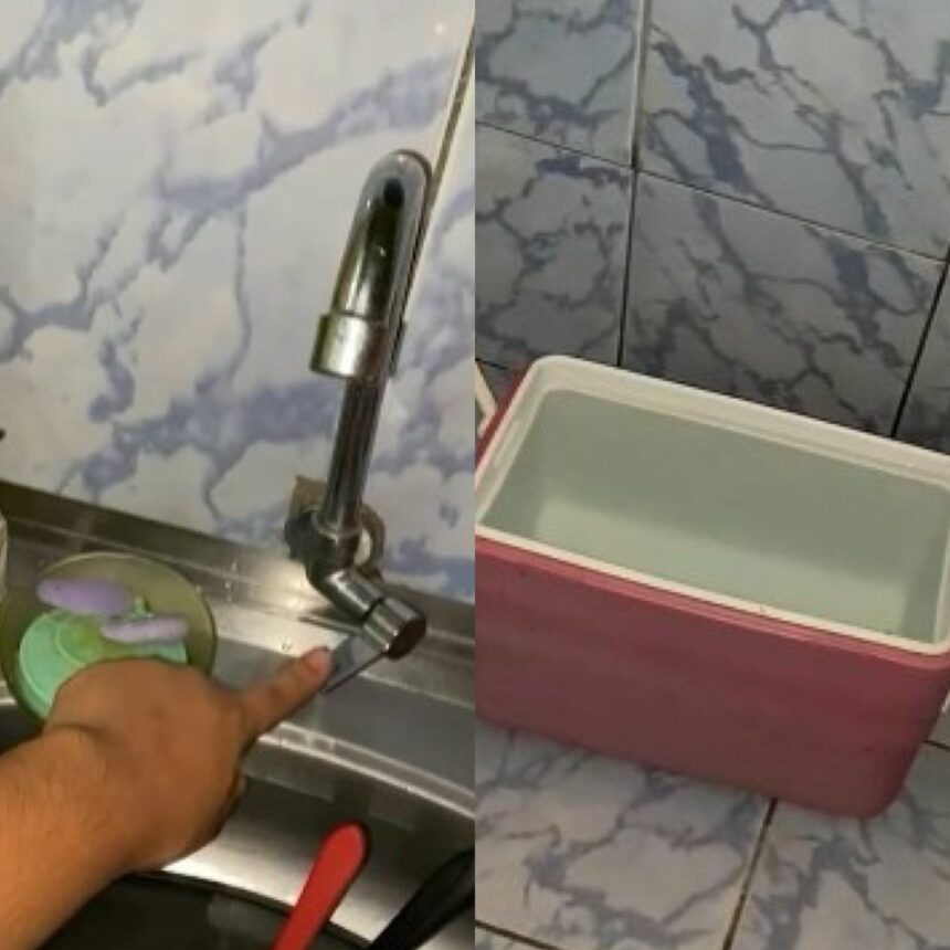 Moradora denuncia Caer por falta de água no Senador Hélio Campos