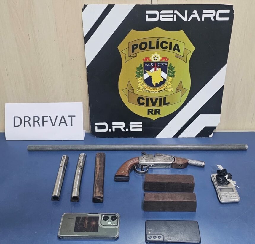 Primos são presos por fabricação clandestina de armas de fogo e tráfico de drogas em Boa Vista