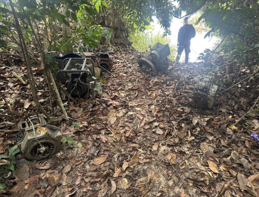 Operação Catrimani II inutiliza maquinário utilizado no garimpo ilegal em Terra Indígena Yanomami