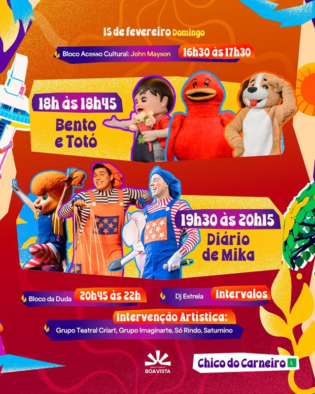programação 15/02/26