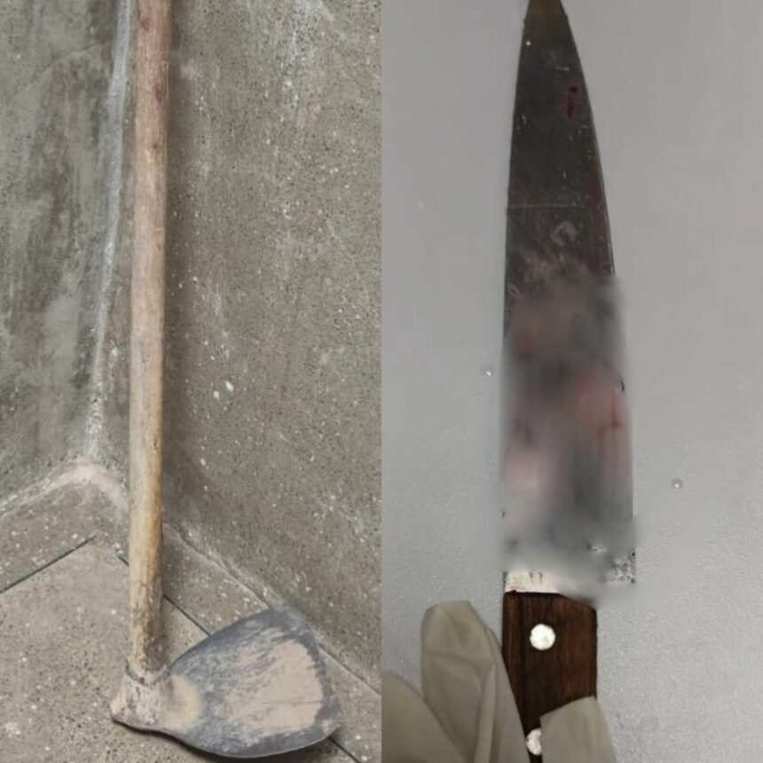 Mulher esfaqueia irmão que ameaçava companheira com enxada