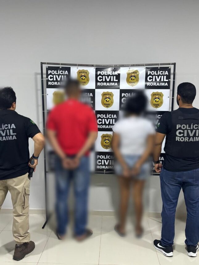 Padrasto e mãe são presos suspeitos de estuprar e agredir menina de 12 anos, em Boa Vista