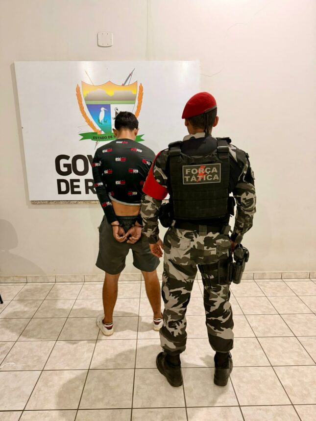 Suspeito de matar jovem na frente da mulher e filhos é preso por tráfico de drogas e porte ilegal de arma em Boa Vista