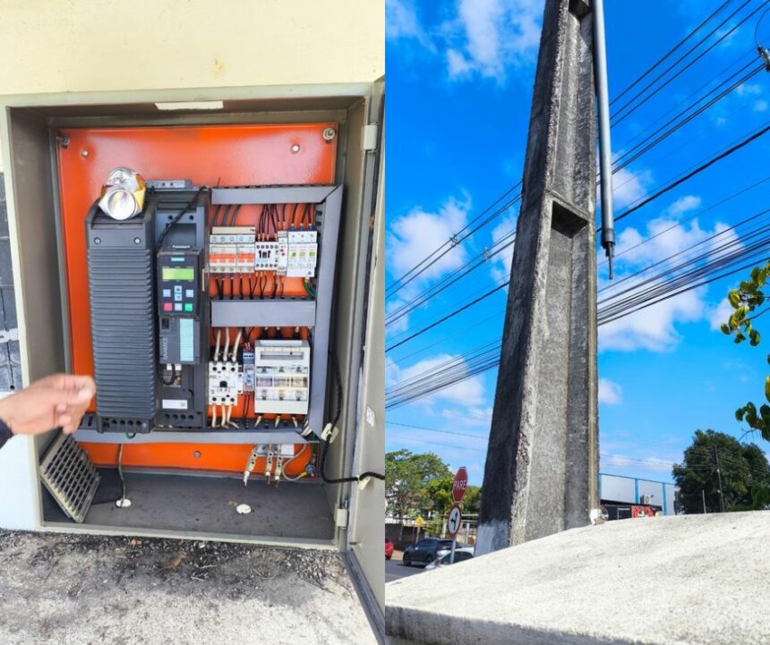Furto de cabos elétricos de poço artesiano prejudica abastecimento de água no bairro Caimbé