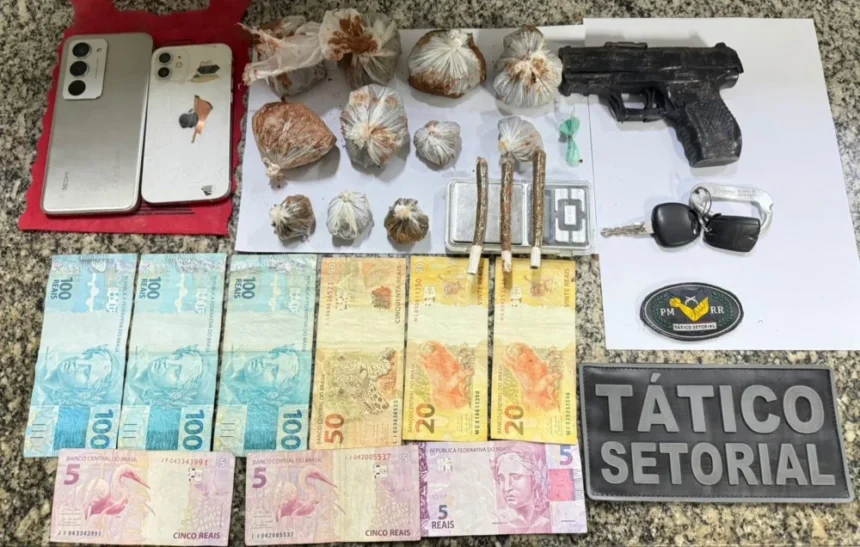 Jovem é preso após tentar fugir com drogas e atropelar policial durante abordagem