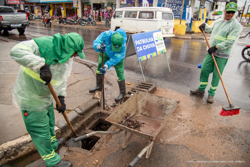 Prefeitura reforça limpeza preventiva após fortes chuvas em Boa Vista