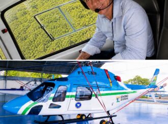 Helicóptero que servia exclusivamente para transportar Denarium, foi comprado com empréstimo de R$ 805 milhões