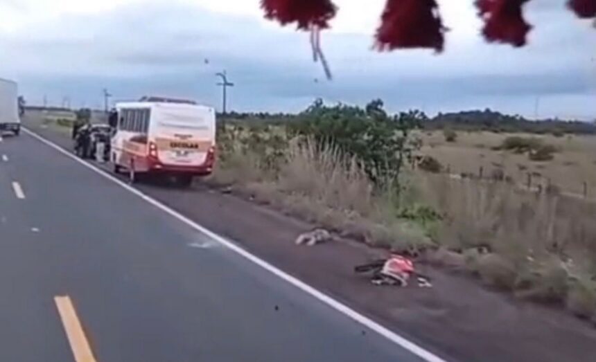 Idoso em bicicleta morre atropelado por ônibus escolar na BR-174, em Boa Vista