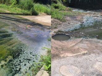 Moradora de Mucajaí denuncia rua inundada por esgoto estourado há mais de três meses