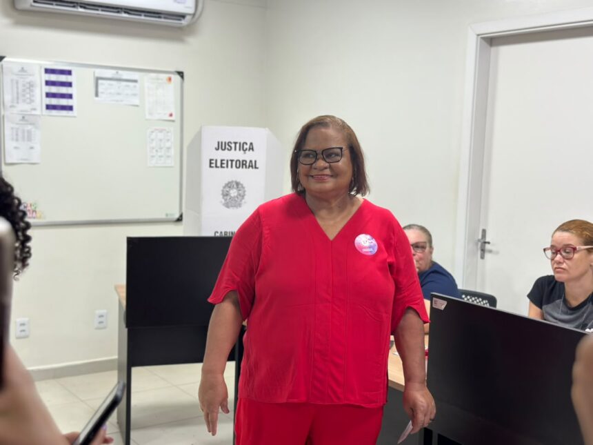 Eleição suplementar em Roraima: Nelita Frank vota na Setrabes, em Boa Vista