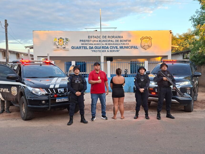 Mulher foragida da Justiça por assalto armado a loja de Manaus é presa em Lethem com apoio da Polícia Civil de Roraima e GCM de Bonfim